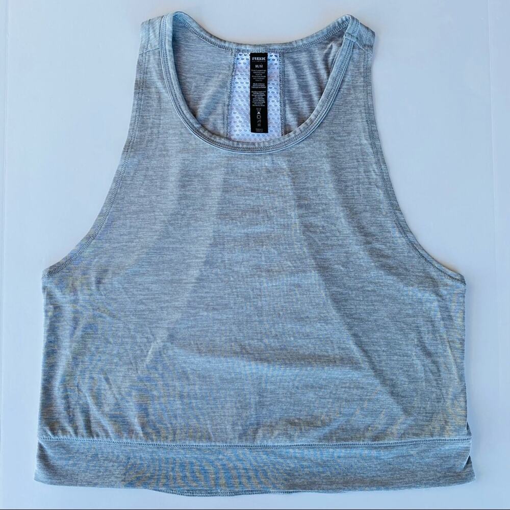RBX | Mesh Muscle Tank EUC M White Gray